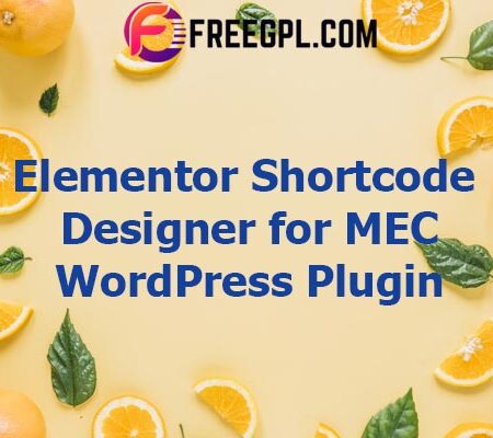 Elementor Shortcode Designer Addon for MEC 1.1.5 Free Download