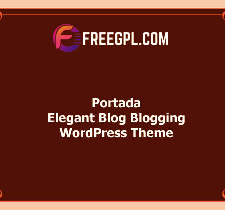 Portada v2.0 – Elegant Blog Blogging WordPress Theme Free Download